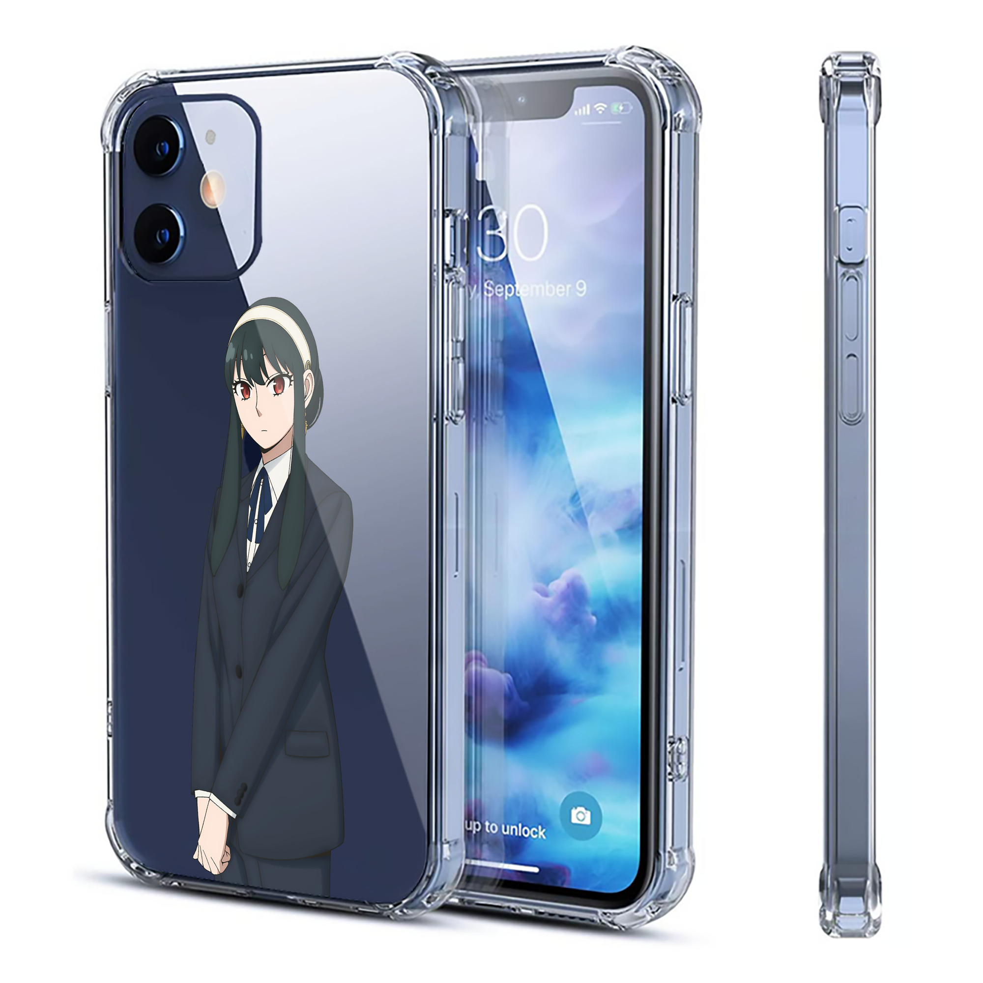 （画像用） SPY×FAMILY间谍家家酒 【iPhone 12シリーズ対応】透明スマホケース（クリアソフトケース）